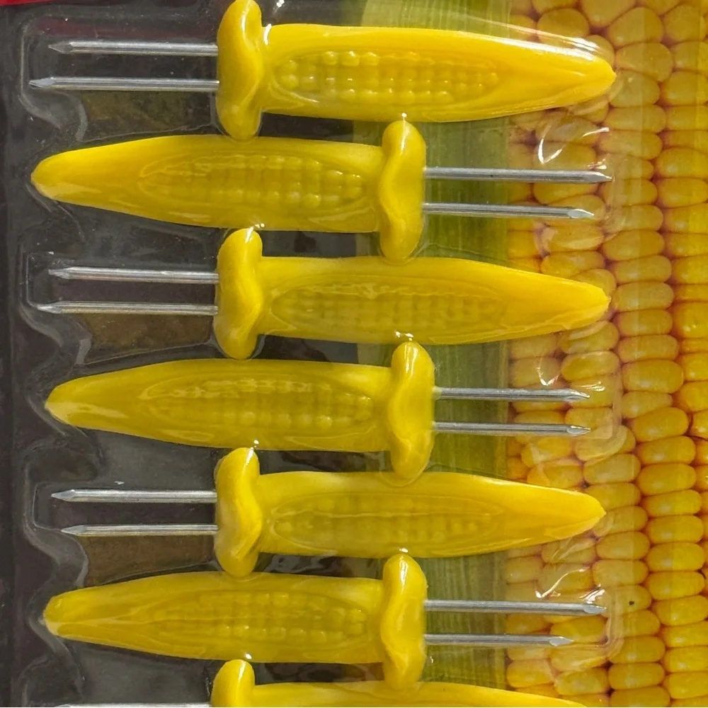 Cooking Concepts 8-Piece Corn 🌽 Holders Set – Durable Yellow Handles